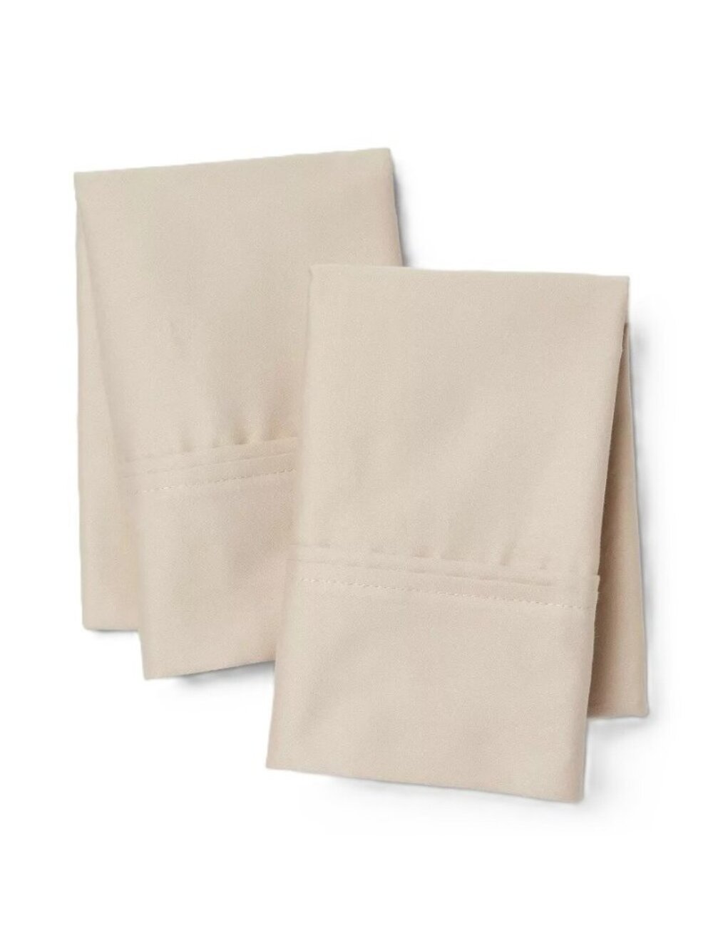 Threshold True Khaki 100% Sateen Cotton 400 Thread 2 King Pillowcase Set Pack